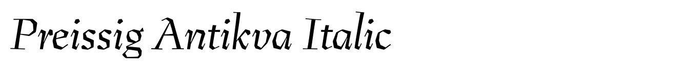 Preissig Antikva Italic